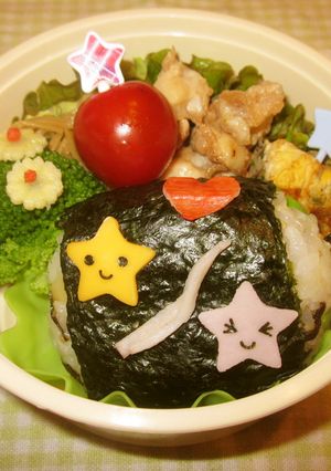 キャラ弁　簡単七夕風-レシピのメイン写真
