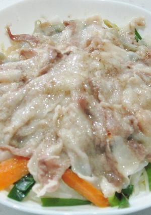 野菜モリモリ☆豚肉と野菜のレンジ蒸し☆-レシピのメイン写真