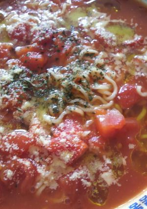 塩ラーメンベースの絶品トマトラーメン-レシピのメイン写真