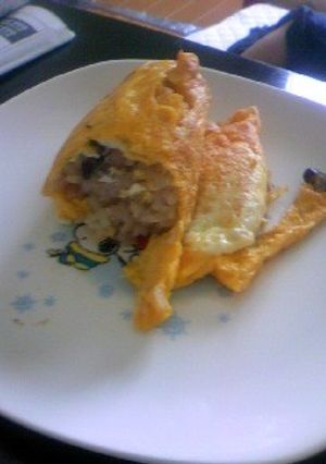 赤飯で玉子焼き-レシピのメイン写真