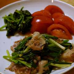 รูปของ 豚肉と万能ネギの塩炒め