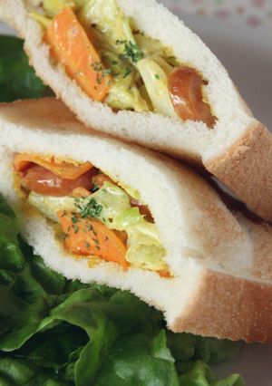 ピタパン風☆カレーマヨ味キャベツサンド-レシピのメイン写真