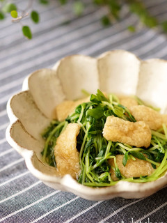 豆苗と油揚げの煮びたし-レシピのメイン写真