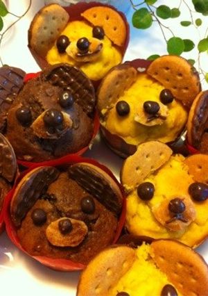 ＊ベジ☆くまマフィン＊-レシピのメイン写真