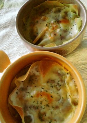 しゅうまいの皮de＊カレーラザニア-レシピのメイン写真