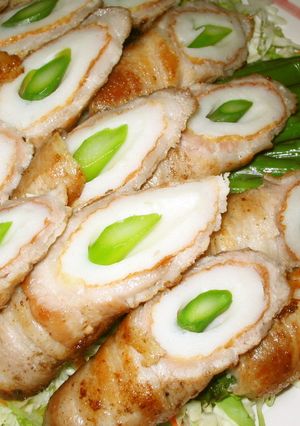 ♪アスパラinちくわ豚バラ巻き♪-レシピのメイン写真