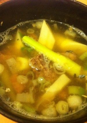 【サバ缶詰レシピ】根曲がり竹のサバ汁-レシピのメイン写真