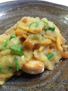 夏レシピ☆ねばとろさっぱりチキンのソテー-レシピのメイン写真