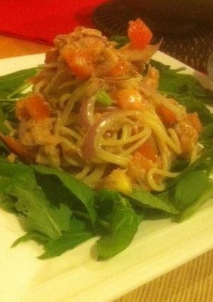 ツナ♥トマト♥アボカドの冷製パスタ-レシピのメイン写真