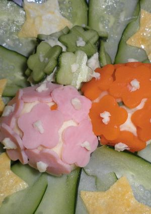お花でアレンジポテトサラダ-レシピのメイン写真