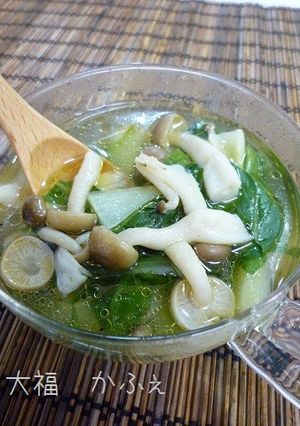 しめじとチンゲン菜　de　あっさりスープ-レシピのメイン写真