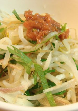 もやし＆大葉＆みょうがの梅肉和え-レシピのメイン写真