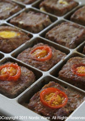 ケーキ型でー口サイズのハンバーグ-レシピのメイン写真
