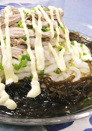 ★もずくと蒸し豚の冷やしうどん★-レシピのメイン写真