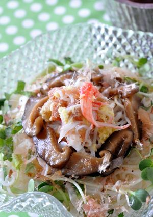 梅と椎茸の薬味たっぷり♪～冷そうめん～♪-レシピのメイン写真