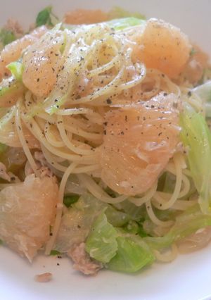 グレープフルーツで冷製パスタ☆-レシピのメイン写真