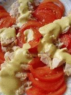 冷たいチキンとトマトwithインディアンソース-レシピのメイン写真