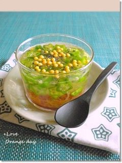 オクラと梅の冷たいスープ-レシピのメイン写真
