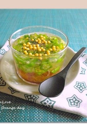 オクラと梅の冷たいスープ-レシピのメイン写真