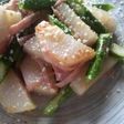 とまらない☆長芋とアスパラのにんにく炒め