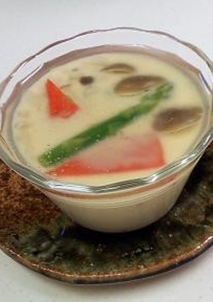 きのことアスパラの冷やし茶碗蒸し-レシピのメイン写真