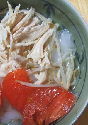 トマトと鶏肉の冷製フォー-レシピのメイン写真
