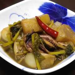 รูปของ 蕪といかワタの炒め煮