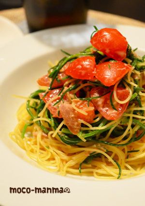 ＊おかひじきとトマトの冷製和風パスタ＊-レシピのメイン写真