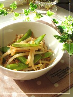 ささっと♫スナップエンドウ×もやし-レシピのメイン写真