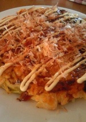 お好み焼き？卵ご飯。-レシピのメイン写真