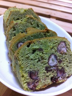 ☆抹茶と甘納豆の和なパウンドケーキ☆-レシピのメイン写真