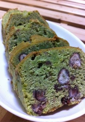 ☆抹茶と甘納豆の和なパウンドケーキ☆-レシピのメイン写真