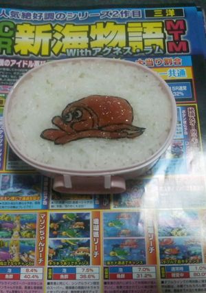 パチンコ★ＣＲ海物語「１・たこ」キャラ弁-レシピのメイン写真