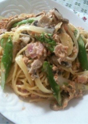簡単☆鮭缶のクリームパスタ-レシピのメイン写真