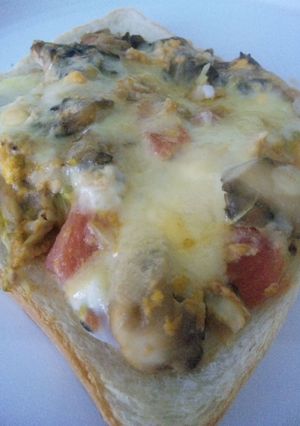 トマト舞茸トースト-レシピのメイン写真