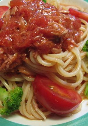 簡単！冷製パスタ！トマト＆ツナ-レシピのメイン写真