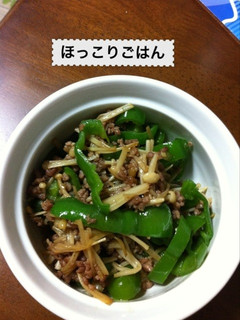 ひき肉とピーマン炒め@ちょい甘-レシピのメイン写真