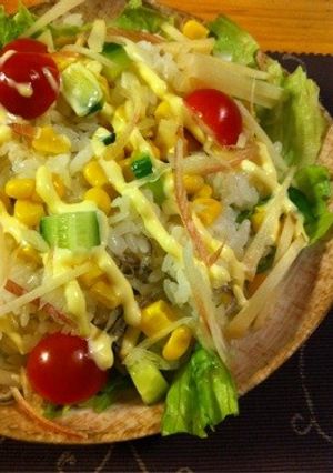 暑い夏に‼サラダのお寿司-レシピのメイン写真