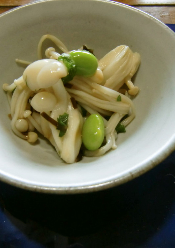 白色きのこの塩昆布和え-レシピのメイン写真