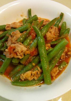 豚肉といんげんのトマトで炒め煮-レシピのメイン写真