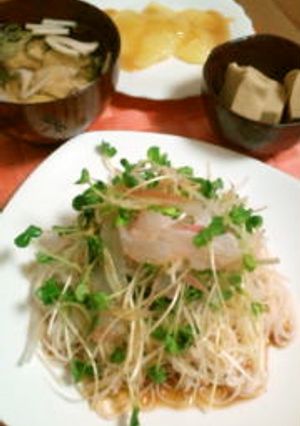 鯛と薬味たっぷりの素麺-レシピのメイン写真