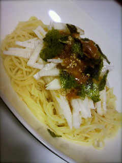 長芋と梅のあっさり冷製パスタ-レシピのメイン写真