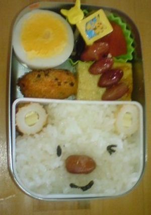 簡単キャラ弁♪犬？くま？何でもOK♪-レシピのメイン写真