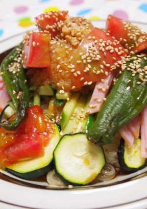 夏野菜たっぷり冷やし中華-レシピのメイン写真