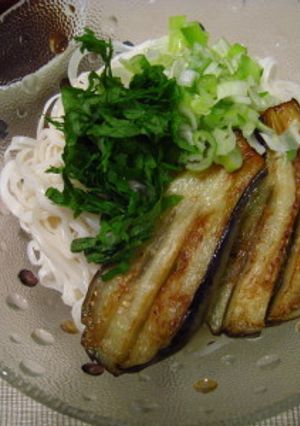 揚げなすのっけ冷しうどん-レシピのメイン写真