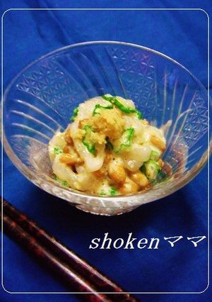 お酒のおつまみに＊イカのオクラ納豆和え＊-レシピのメイン写真
