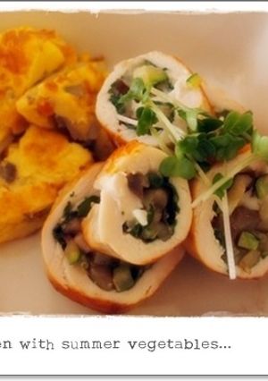 U・ェ・U☆ワンコ用夏野菜のロールチキン-レシピのメイン写真