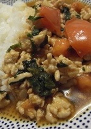 魚醤香る♡鶏挽肉とトマト炒めごはん-レシピのメイン写真