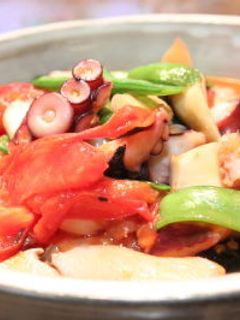 たこと野菜の炒め物 エリンギ トマト-レシピのメイン写真