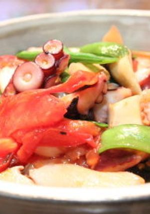 たこと野菜の炒め物 エリンギ トマト-レシピのメイン写真